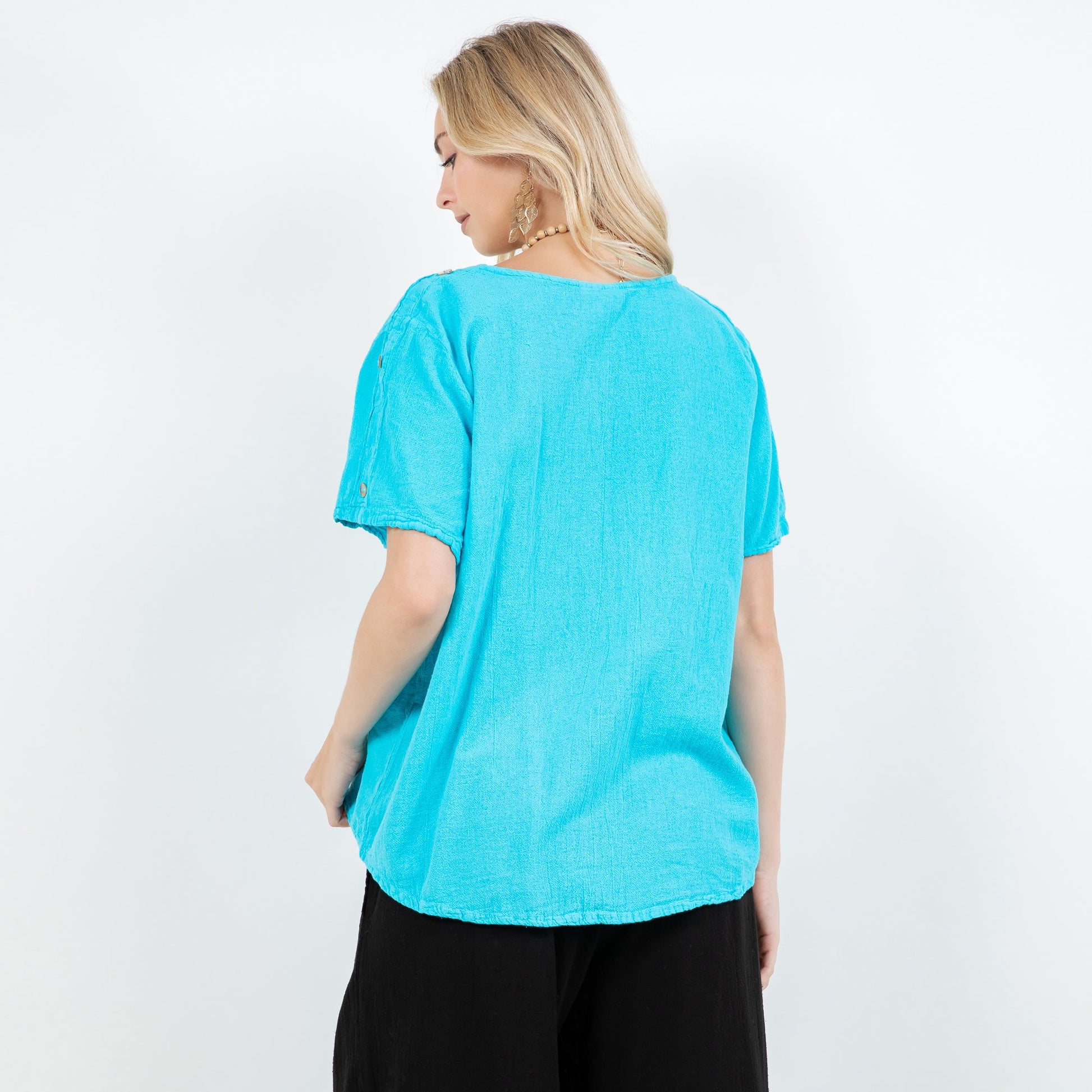 Shirley Top 100% Cotton Gauze in 0 (XS/S) view 7 - Shirley Golf Club Top 100