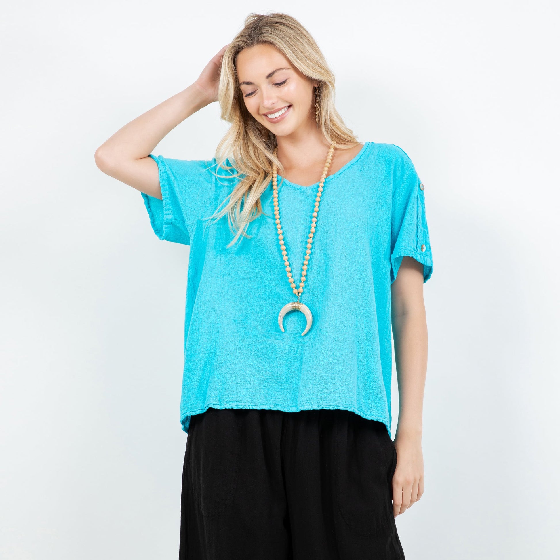 Shirley Top 100% Cotton Gauze in 0 (XS/S) view 8 - Shirley Golf Club Top 100