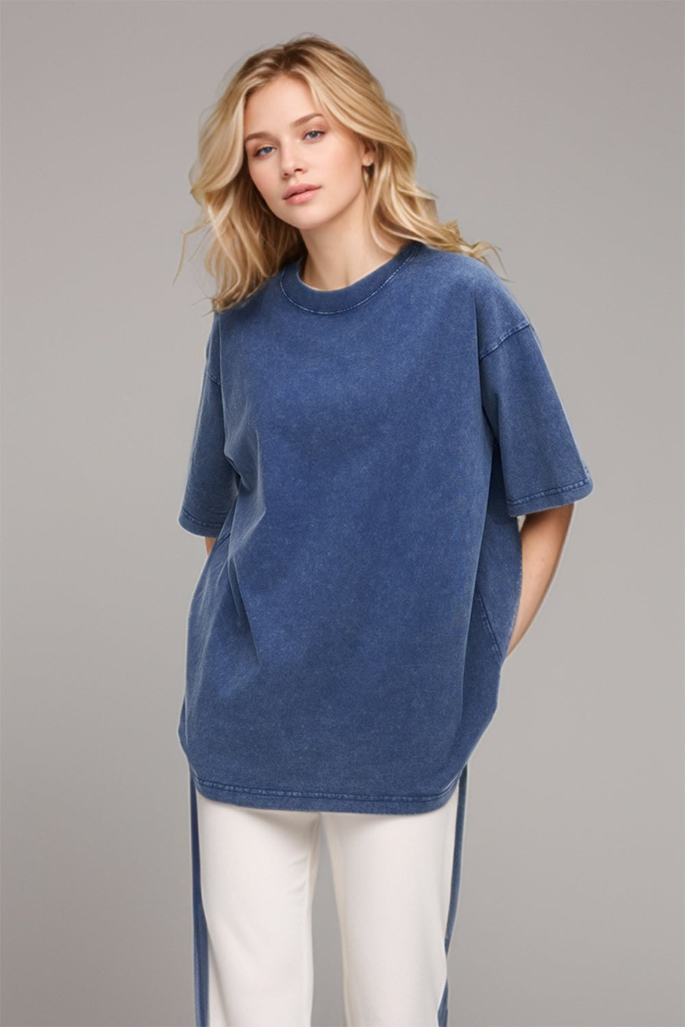 Shopbasicbae Basic Bae Round Neck Half Sleeve T-shirt in Fuchsia Pink view 11 - Half Shirt (top)