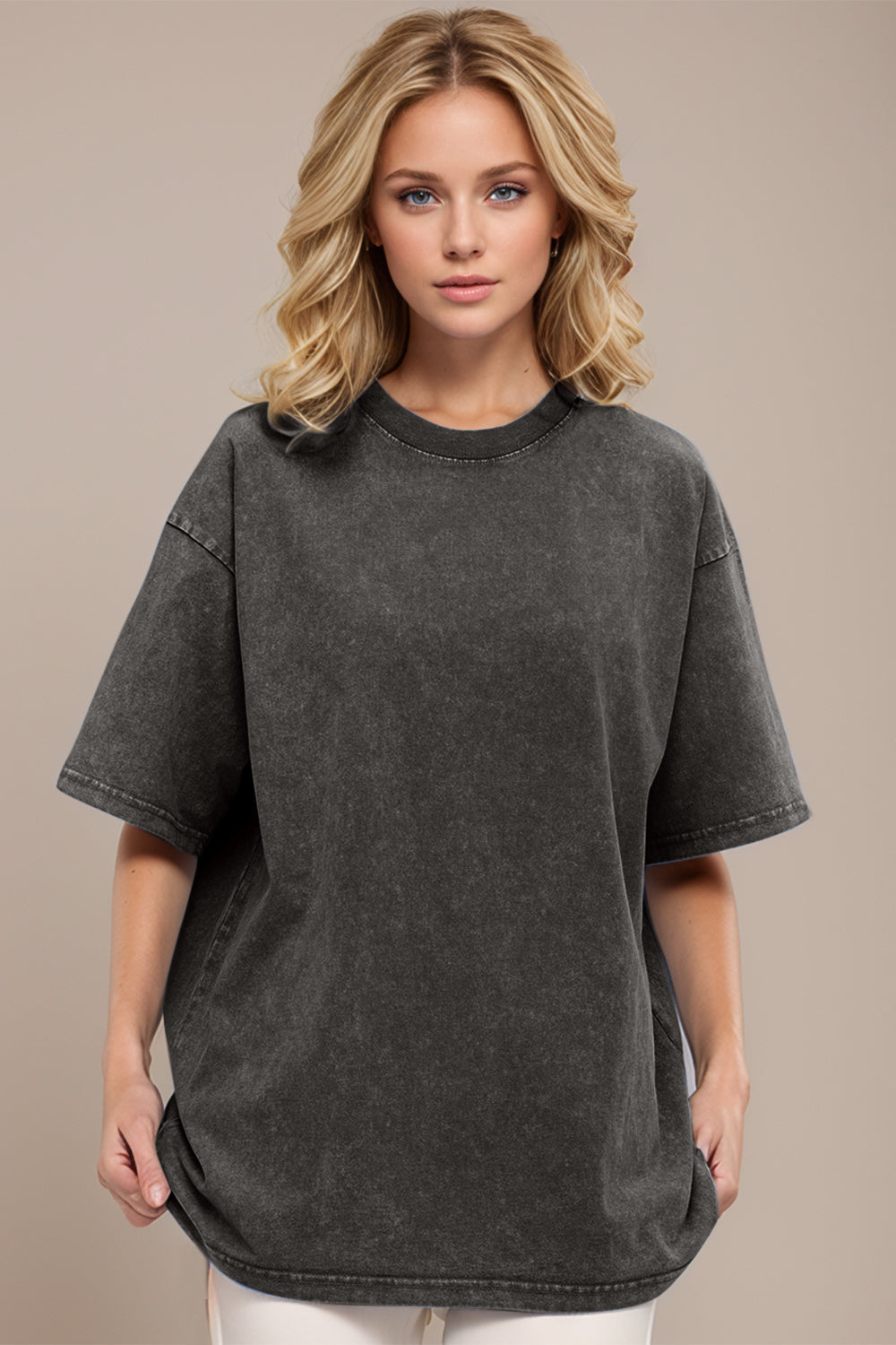 Shopbasicbae Basic Bae Round Neck Half Sleeve T-shirt in Deep Teal view 22 - Half Shirt (top)