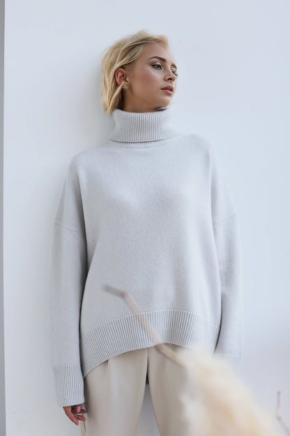 Shopbasicbae Basic Bae Turtleneck Dropped Shoulder Long Sleeve Sweater view 26 - Long Sweater (top)