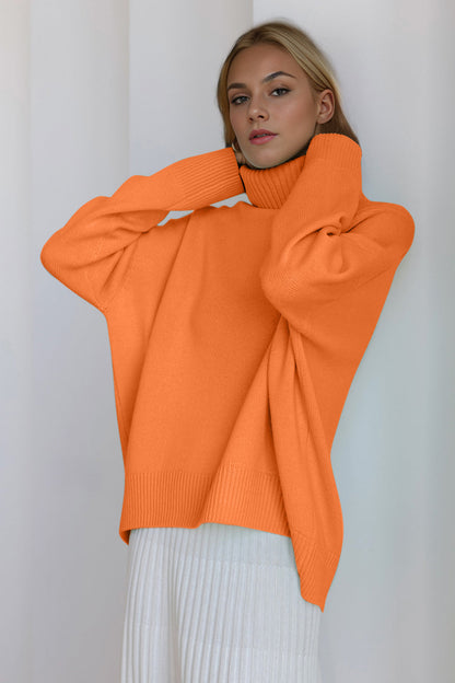 Shopbasicbae Basic Bae Turtleneck Dropped Shoulder Long Sleeve Sweater view 32 - Long Sweater (top)