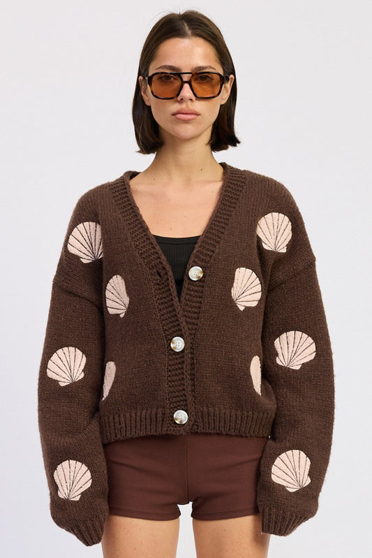 Sierra Cardigan in Mocha Pink - Sierra Cardigan Llama Wool (top)