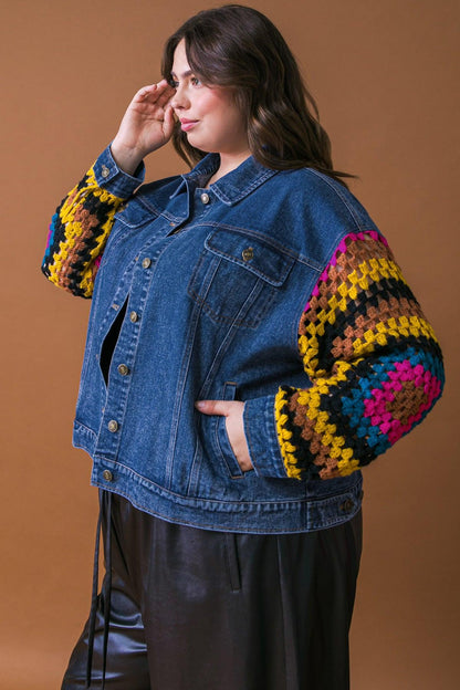 Festival Weave Washed Denim Jacket | view 11 | Flying Tomato | us.meeeshop