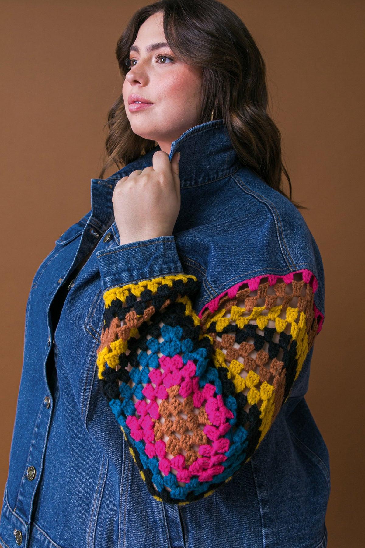 Festival Weave Washed Denim Jacket | view 12 | Flying Tomato | us.meeeshop