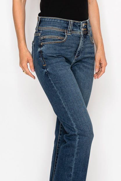 Simone Tummy Control High Rise Bootcut Jeans in 11 (29) view 6 - High-Waisted (bottom)