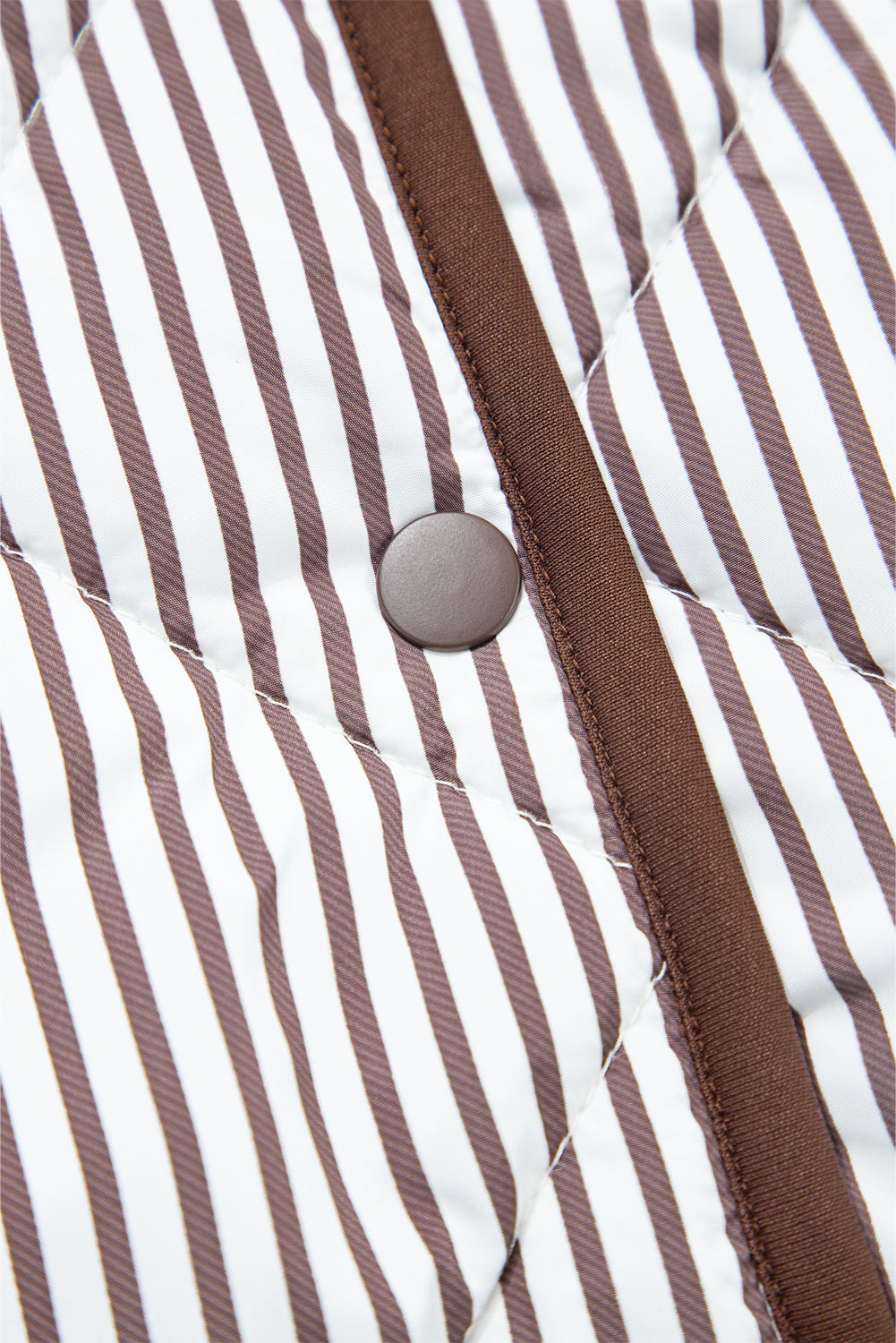 skylar striped snap Skylar Striped Snap Button Scalloped Hem Winter Vest - Brown view 6 (piece) - shop at us.meeeshop