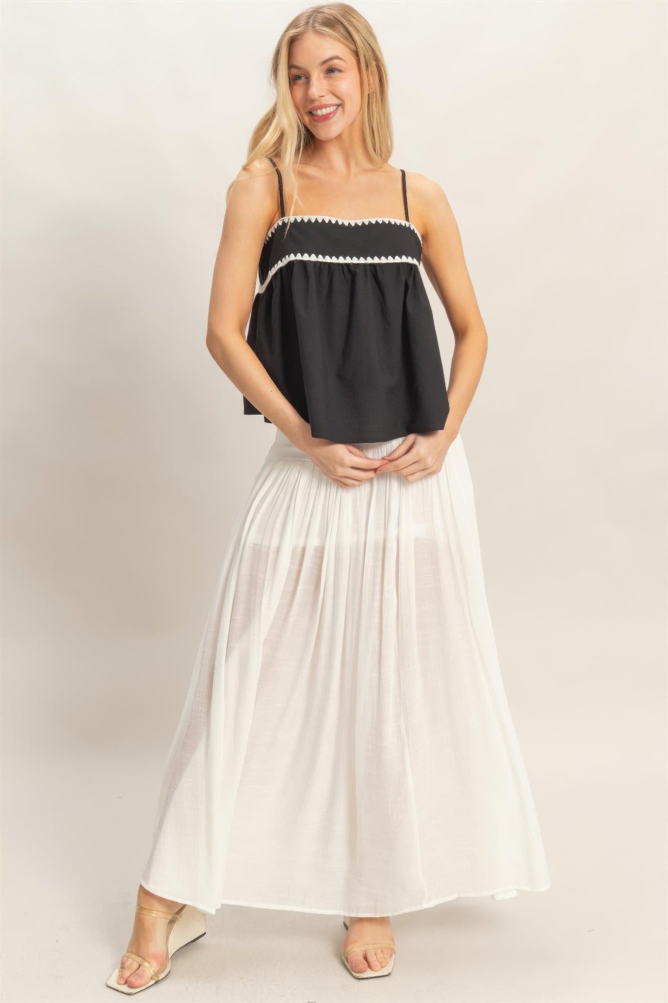 sleeveless babydoll top Sleeveless Babydoll Top view 14 (top) - shop at us.meeeshop
