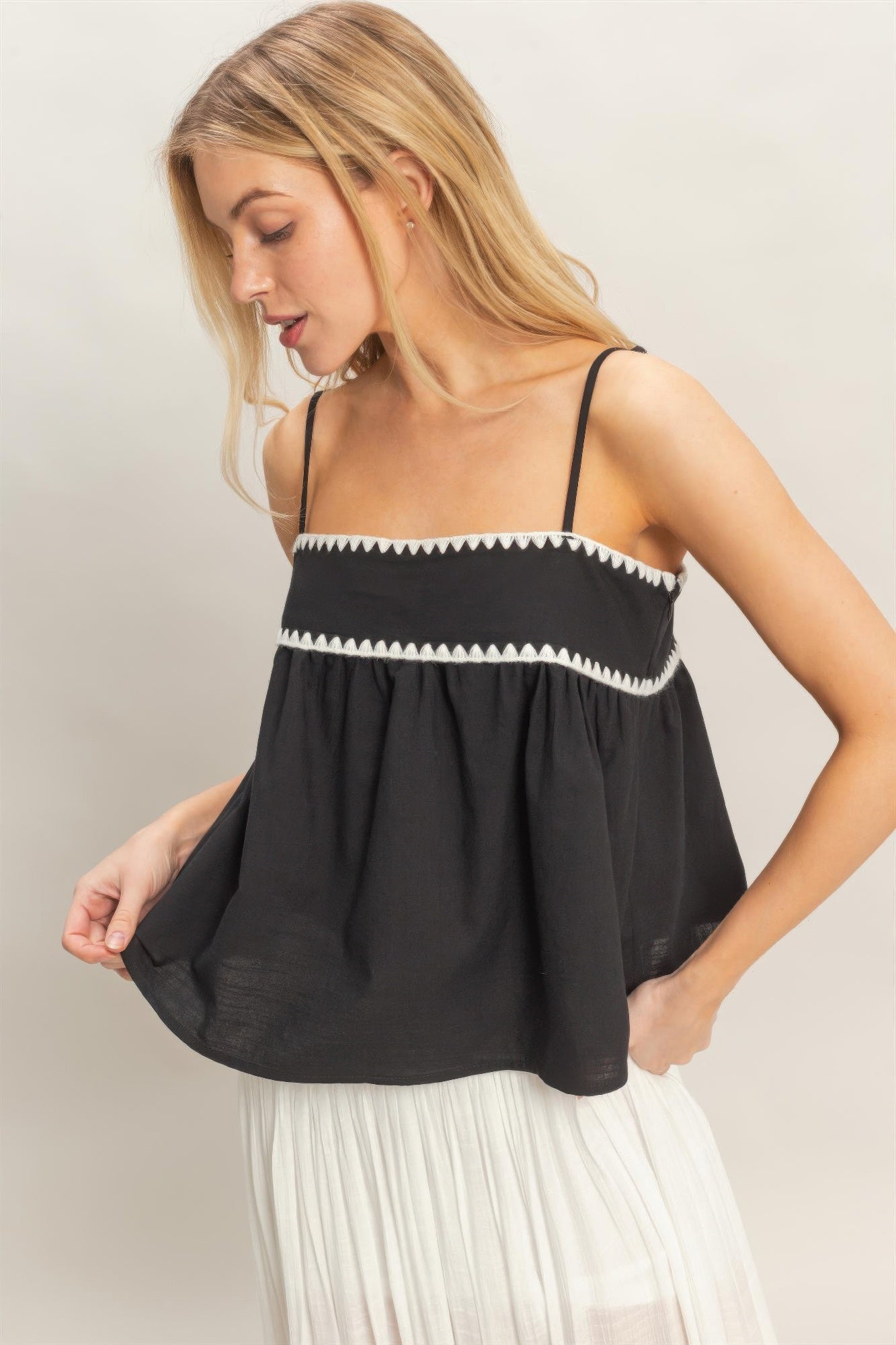 sleeveless babydoll top Sleeveless Babydoll Top view 16 (top) - shop at us.meeeshop