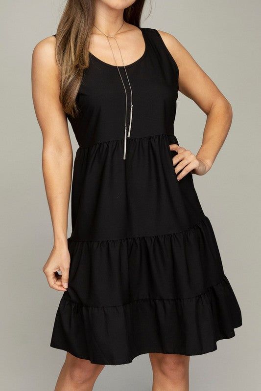 sleeveless tiered dress us.meeeshop - 