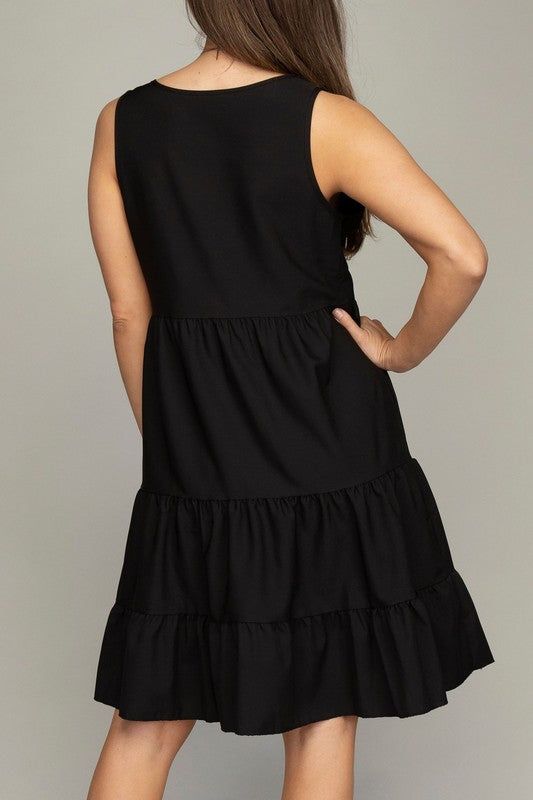 sleeveless tiered dress us.meeeshop - 