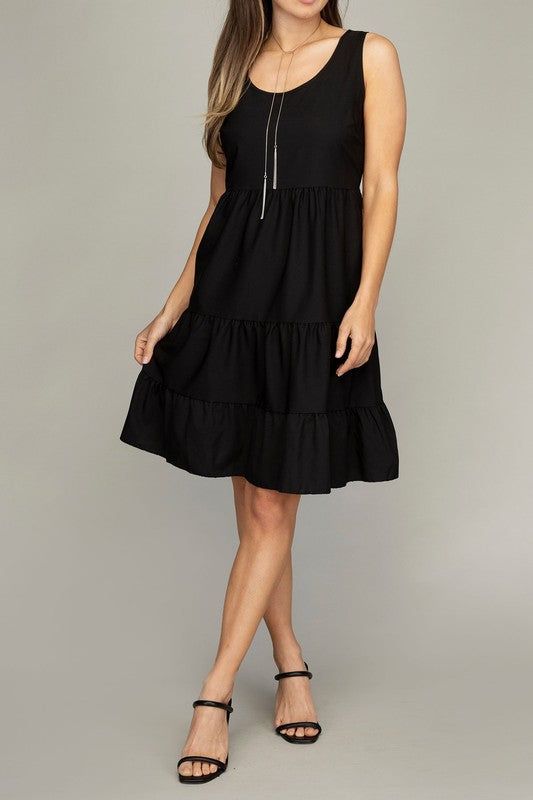 sleeveless tiered dress us.meeeshop - 