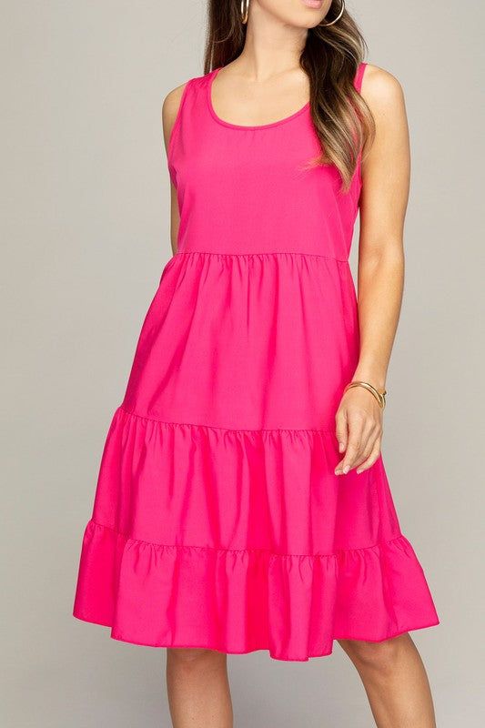 sleeveless tiered dress us.meeeshop - Dresses