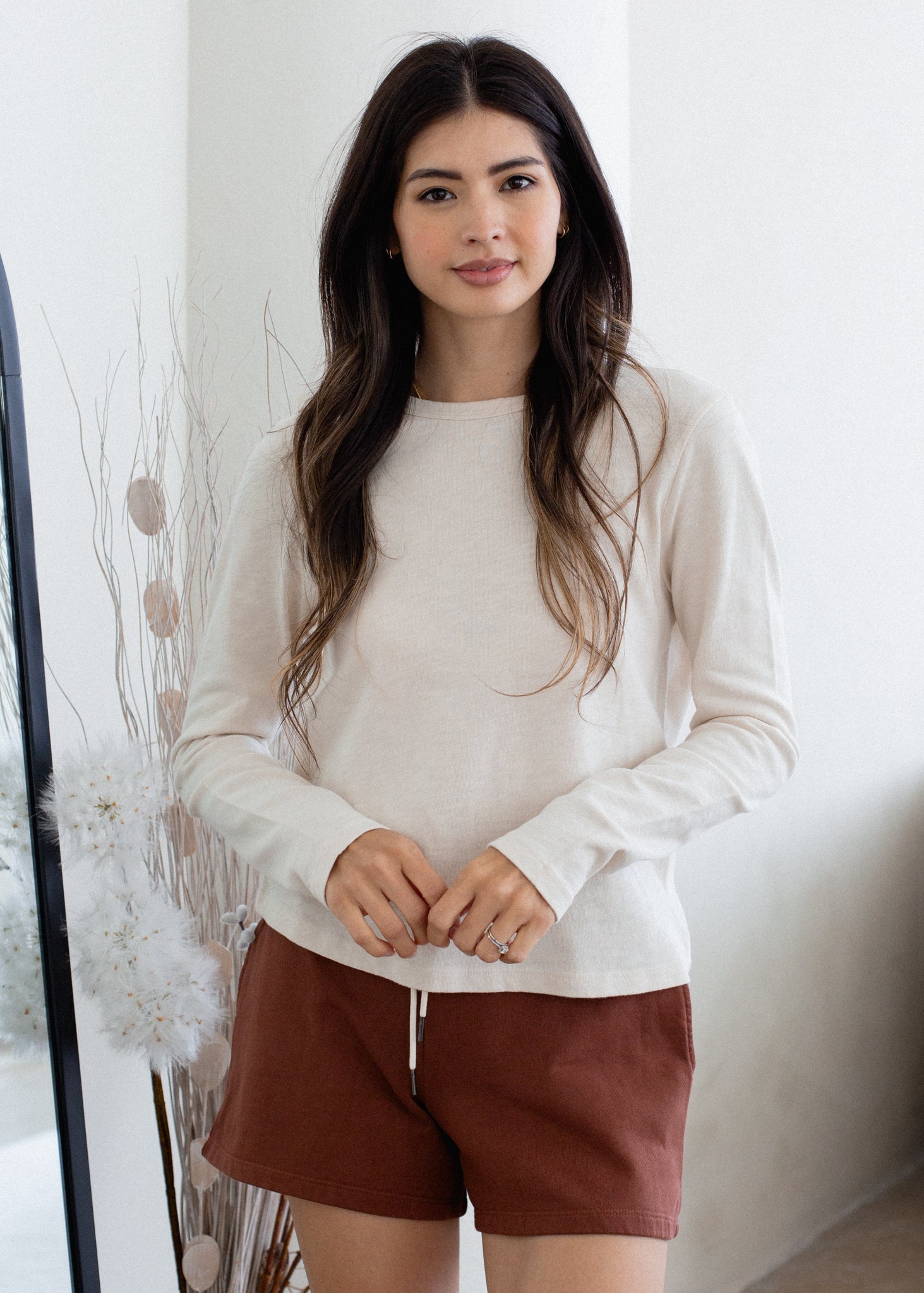 Slub Binding Long Sleeve XS view 4 (piece) - long sleeve, binding long sleeve - shop at us.meeeshop
