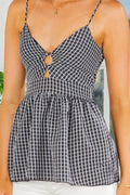 Smocked Back Gingham Peplum Top-3 Colors Orange view 5 (top) - smocked gingham top old navy, smocked gi - shop at us.meeeshop