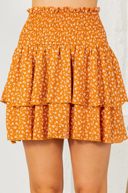 Smoked Tier Layer Skirt in White view 6 - Smocked Tiered Skirt