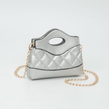 Smooth Faux Leather Mini Quilted Handbag Crossbody Bag - MeeeShop Women's Fashion