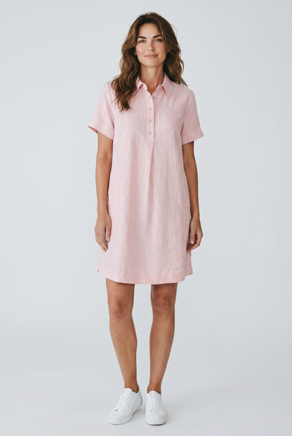 Snoskins Cotton/viscose Popover Dress in Charcoal - Cotton Popover Dress