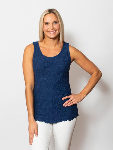 Snoskins Dreamcatcher Tank Top in Navy view 2 - Dreamcatcher Is For What
