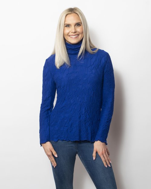 Snoskins Dreamcatcher Turtleneck Top in Admiral view 3