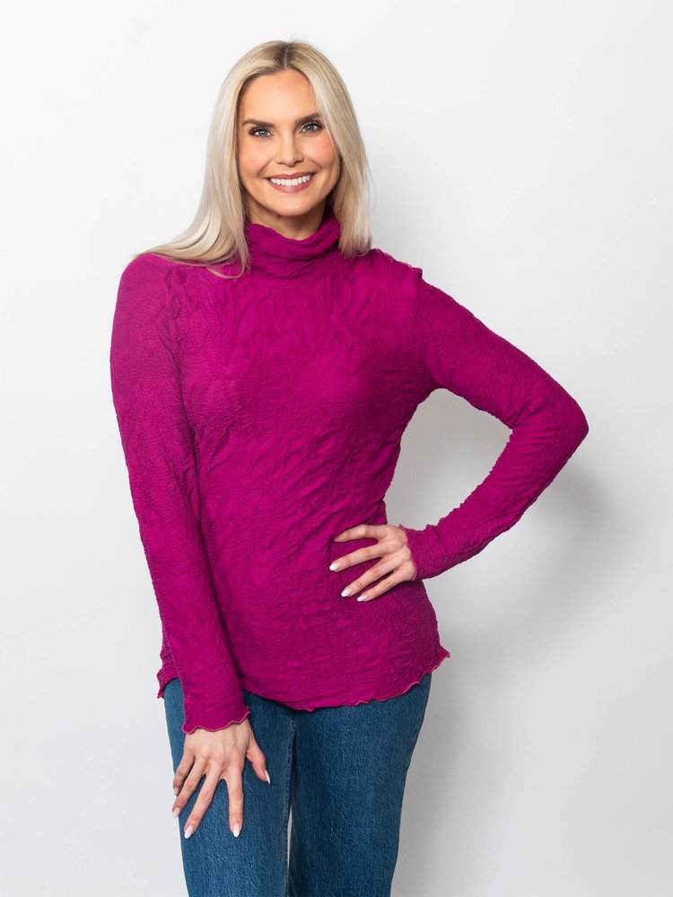 Snoskins Dreamcatcher Turtleneck Top in Admiral view 4