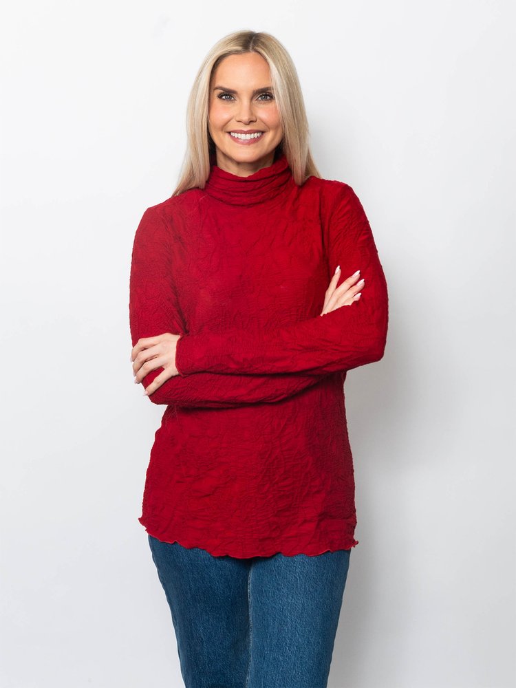 Snoskins Dreamcatcher Turtleneck Top in Admiral view 6