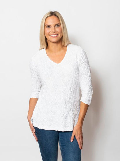 Snoskins Dreamcatcher V-neck Blouse in Caribbean view 8 - What Does A Dreamcatcher Symbolize (top)