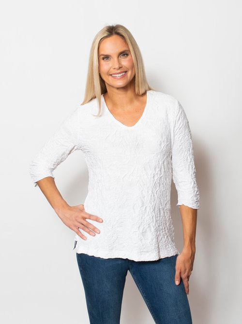 Snoskins Dreamcatcher V-neck Blouse in White view 6 - What Does A Dreamcatcher Symbolize (top)
