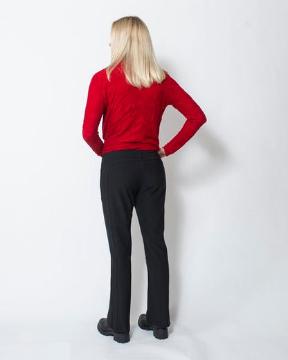 Snoskins Fine Twill Bootcut Legging in Black view 6 (bottom)
