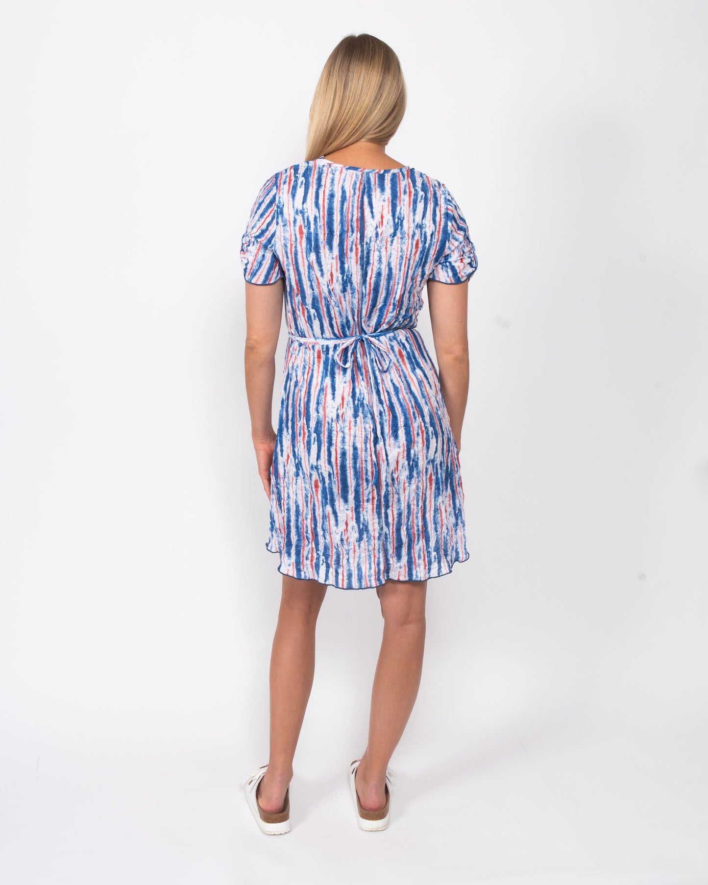 Snoskins Printed Crinkle Tie Waist Dress in Parade view 3 - Crinkle Printed Dress Ralph Lauren