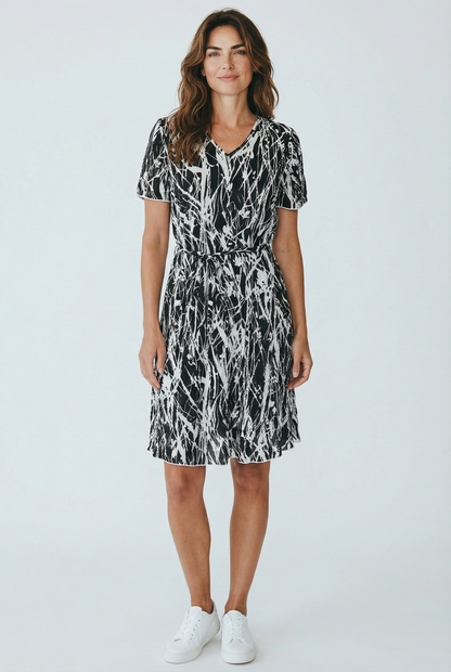 Snoskins Printed Crinkle Tie Waist Dress in Parade view 5 - Crinkle Printed Dress Ralph Lauren