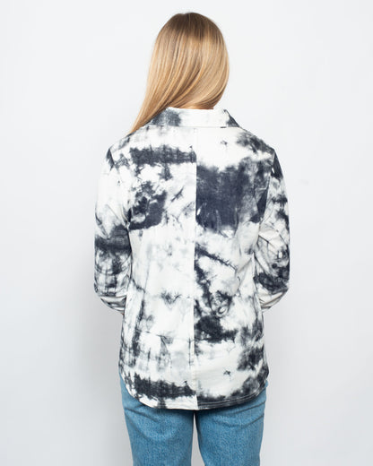 Snoskins Printed Viscose Buttoned Shirt with Tab Sleeve in Fresco view 4 - Printed Viscose Short Sleeve Shirt (top)