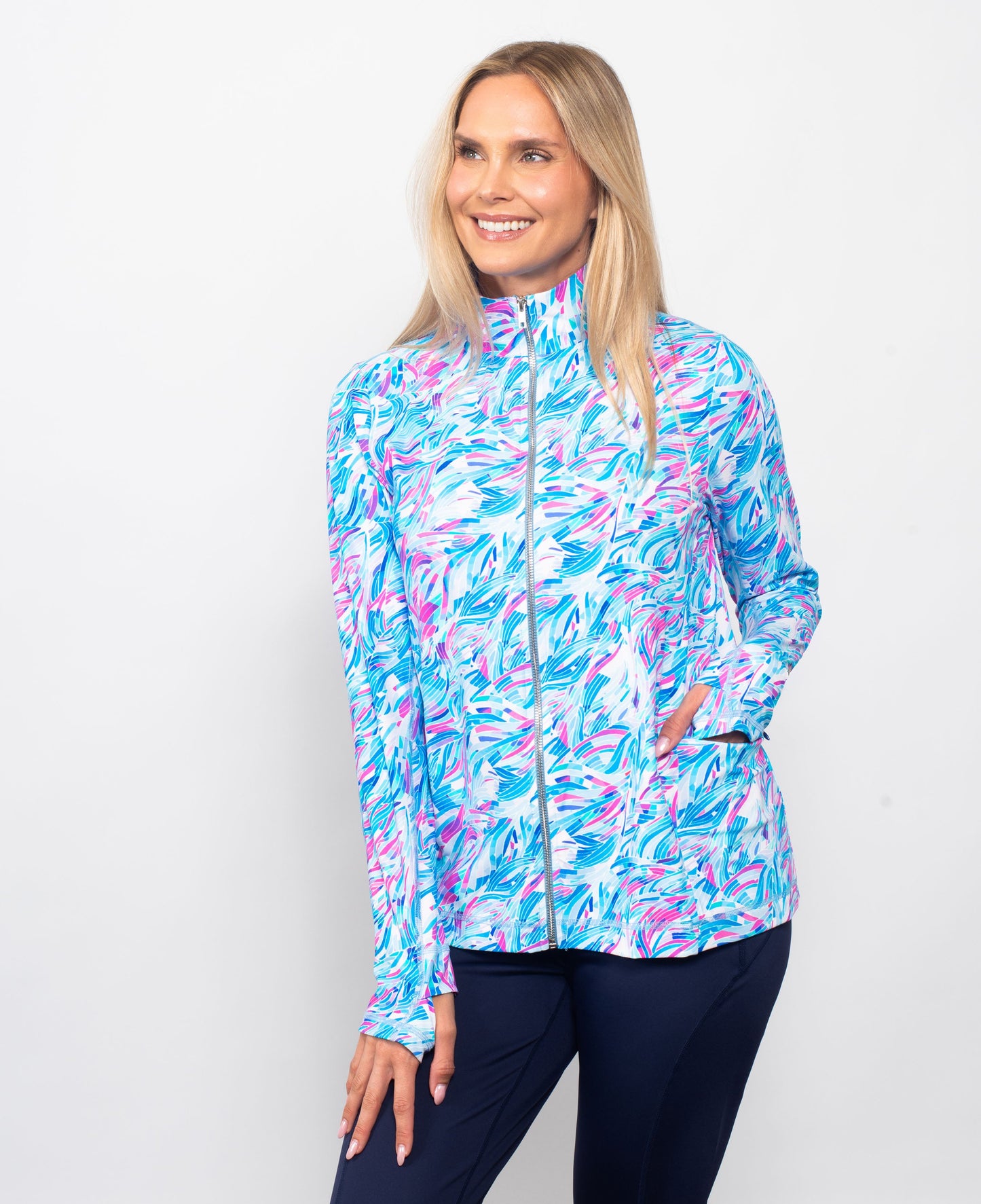 Snoskins Sport Full Zip Jacket in Jazzy view 7 - Sports Full Jacket (layer)