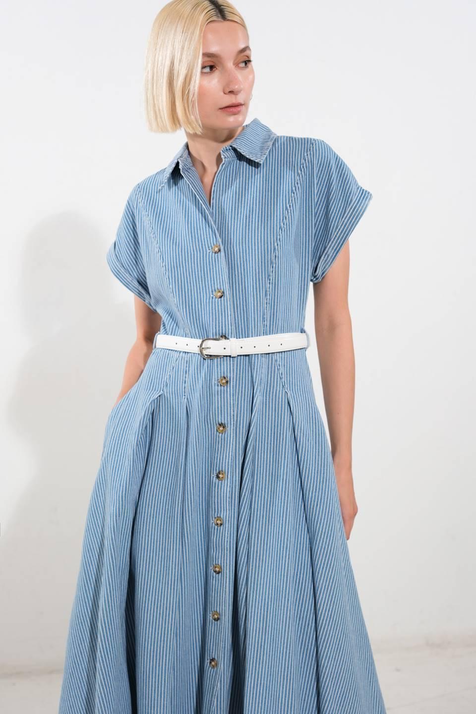 Soak in the Sun Denim Midi Dress view 4 - Sun Soaked Dress