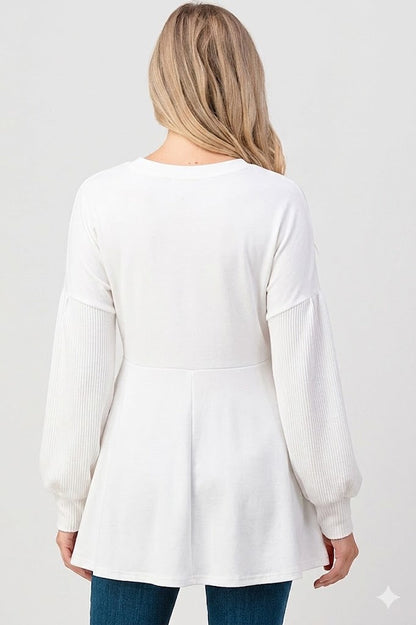 Soft Knit Babydoll in Vintage Rose view 10 - Fall Wardrobe Essential - Soft Knit Baby Doll (top)