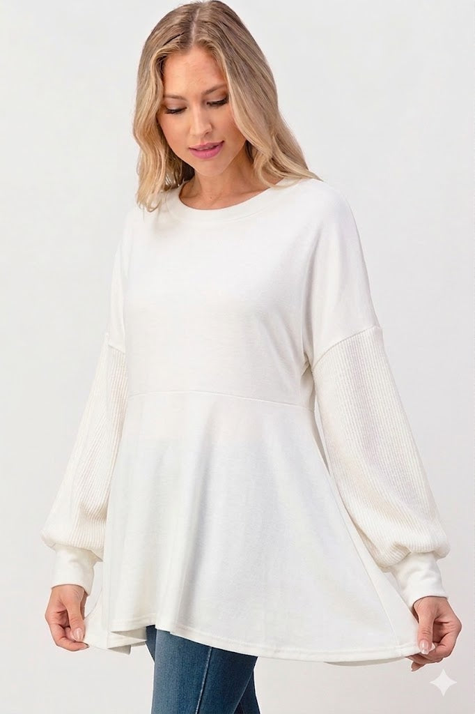 Soft Knit Babydoll in Vintage Rose view 9 - Fall Wardrobe Essential - Soft Knit Baby Doll (top)
