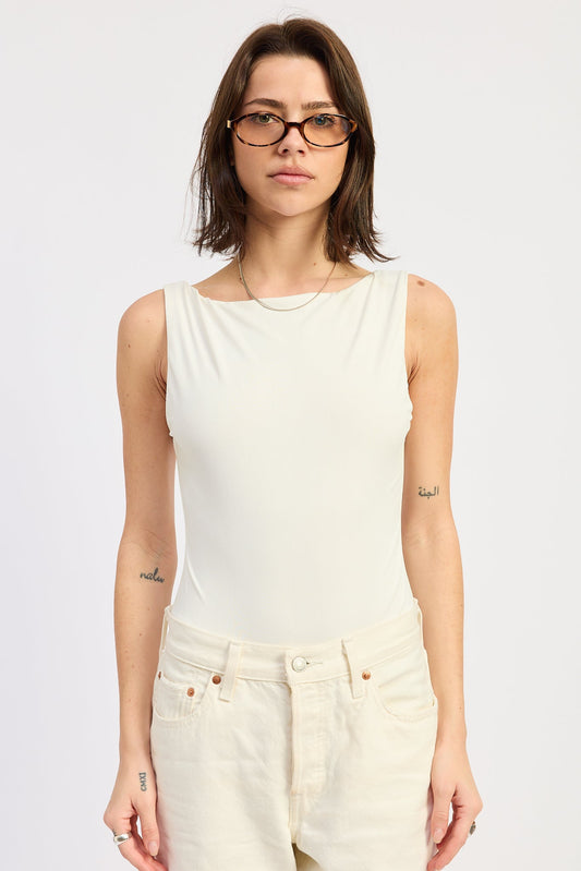 Solara Bodysuit in Off-White - Showpo Solara Bodysuit (one-piece)