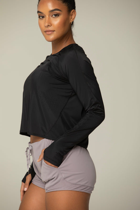 Solara Jogger Shorts in Dusty Mauve view 2 (bottom)