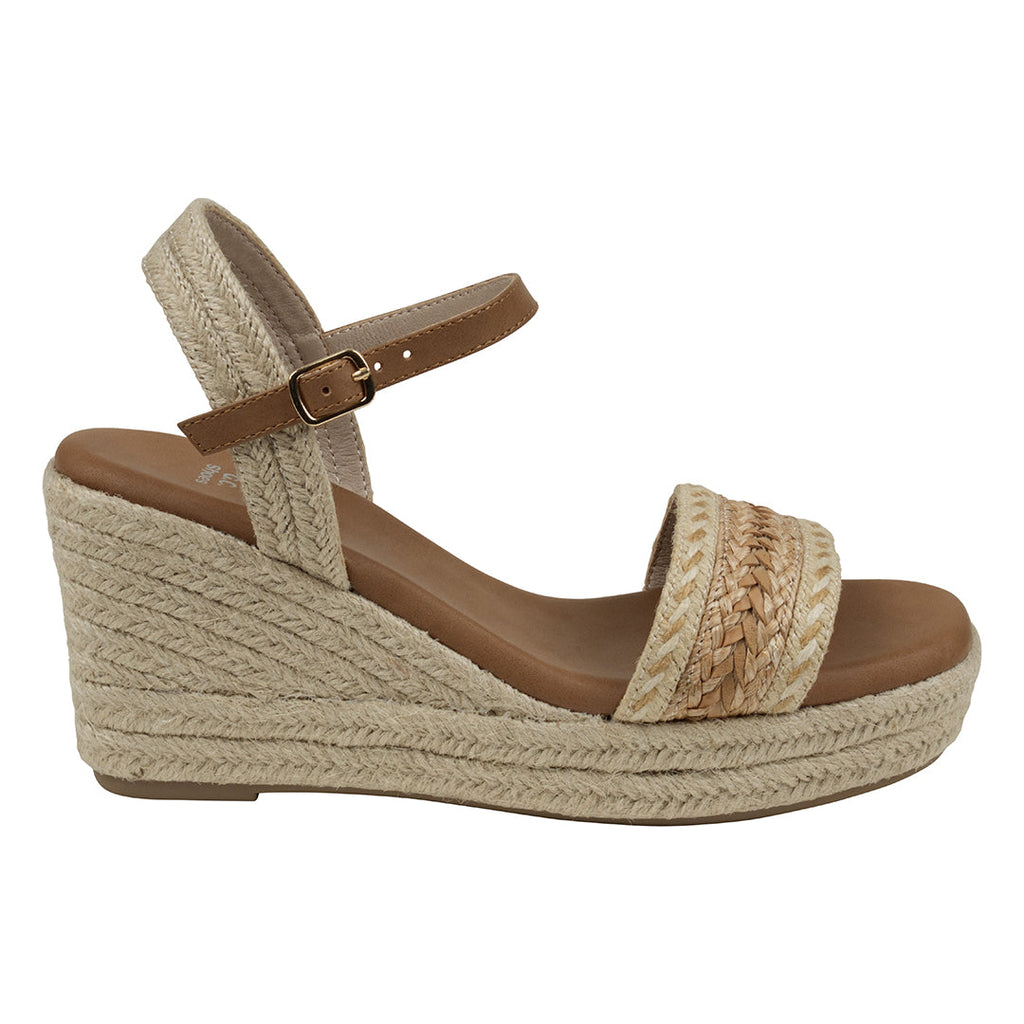Solene Natural Slingback Espadrille Wedge Sandals Natural view 4 (bag) - wedge sandals, espadrille wedg - shop at us.meeeshop