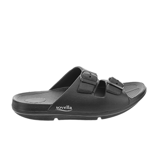 Sovella Active Recovery Sandals Women's Pf Buckle Slide Black in BLACK view 2 (shoe)