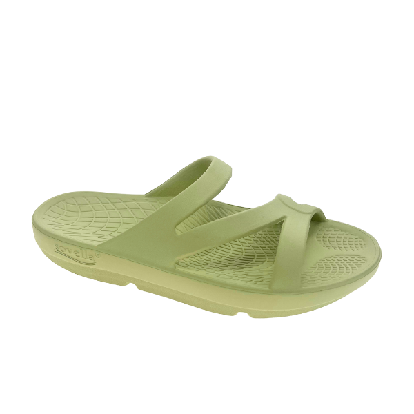 Sovella Active Recovery Sandals Women's Pf Green Slide in GREEN (shoe)