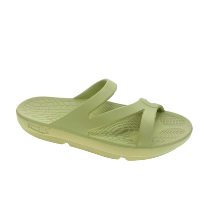 Sovella Active Recovery Sandals Women's Pf Green Slide in GREEN (shoe)