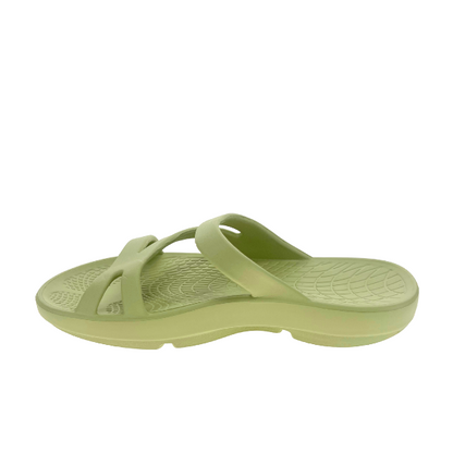 Sovella Active Recovery Sandals Women's Pf Green Slide in GREEN view 3 (shoe)