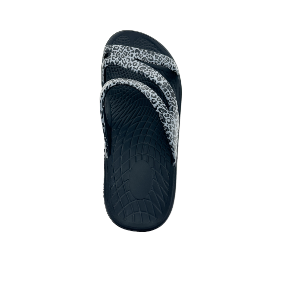 Sovella Active Recovery Sandals Women's Pf Slide Black/leopard in BLACK LEOPARD view 4 - Sovella Athletic Shoes