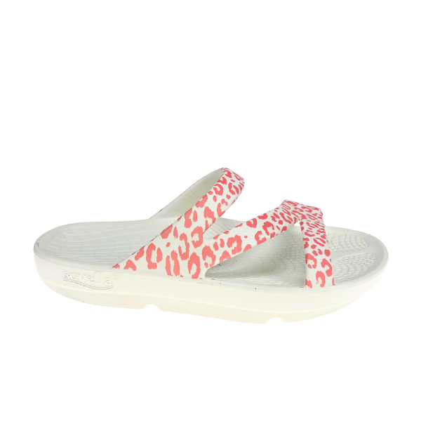 Sovella Active Recovery Sandals Women's Pf Slide Pink/leopard in PINK view 2 - Sovella Athletic Shoes