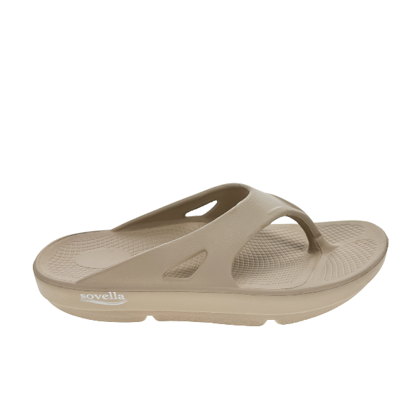 Sovella Active Recovery Sandals Women's Pf Thong Beige in BEIGE view 2 - Sofibella Activewear (shoe)