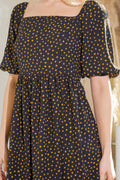 Spagetti Tie Back Puff Sleeve Woven Dress Black (dress) - spaghetti strap puff dress, spaghetti strap p - shop at us.meeeshop