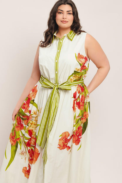 Spring Heirloom Woven Midi Dress view 12