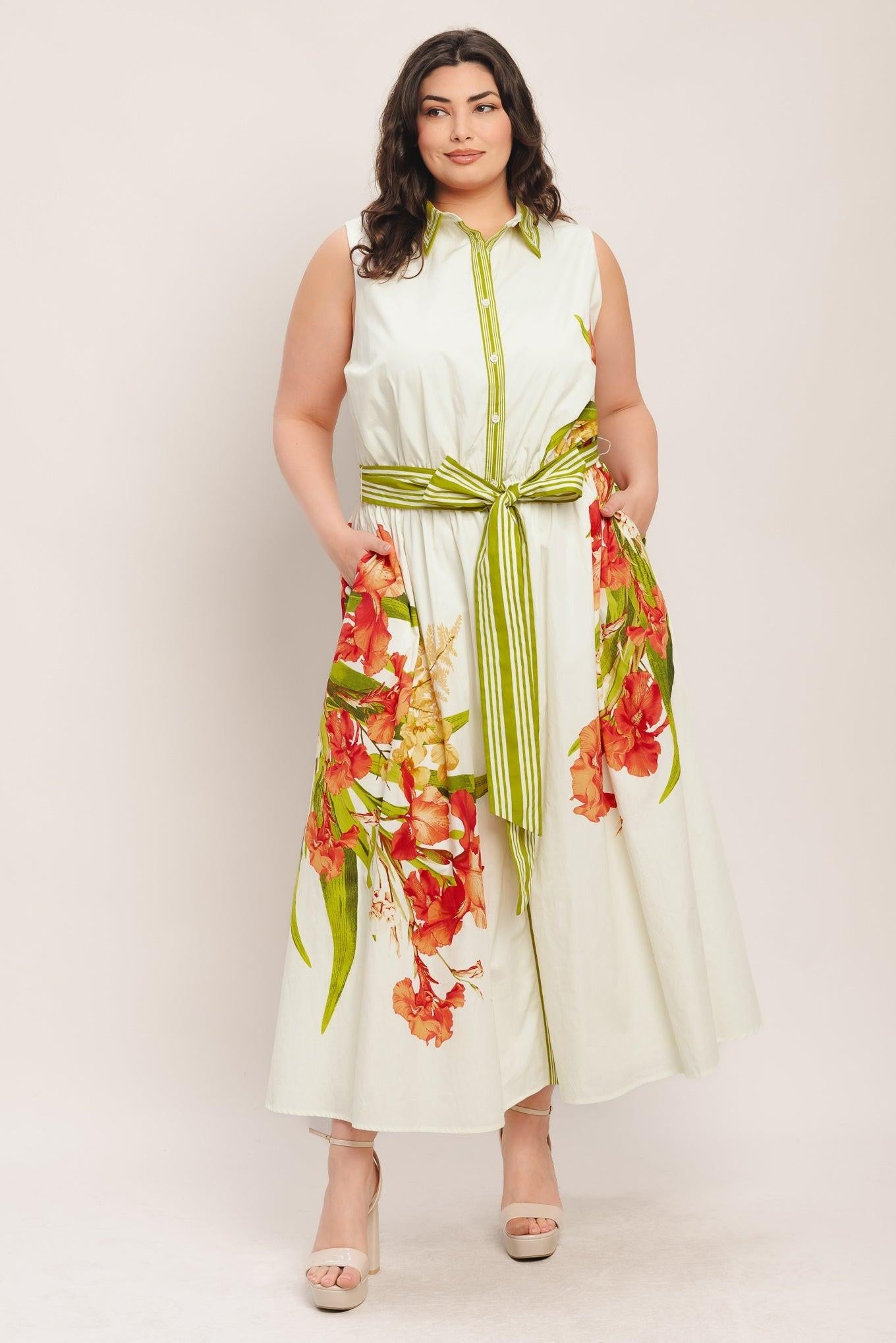 Spring Heirloom Woven Midi Dress view 7
