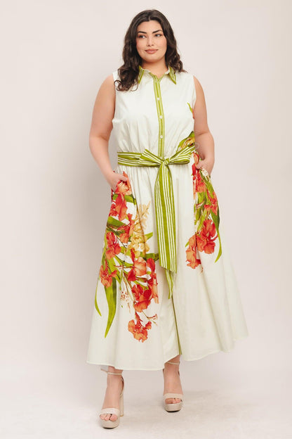 Spring Heirloom Woven Midi Dress view 7